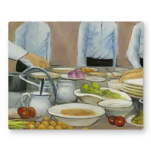 Begin Home Decor C1MP1620VPTBBO 16 x 20 in. Cook Chefs At Work - Food Contemporary Metal Print Wall Art - Decor