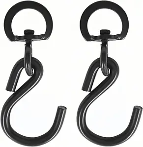 Heavy Duty 360° Swivel Plant Hangers (2-Pack) - Rotating Hooks for Hanging Baskets, Bird Feeders & Outdoor Decor - Sturdy and Durable