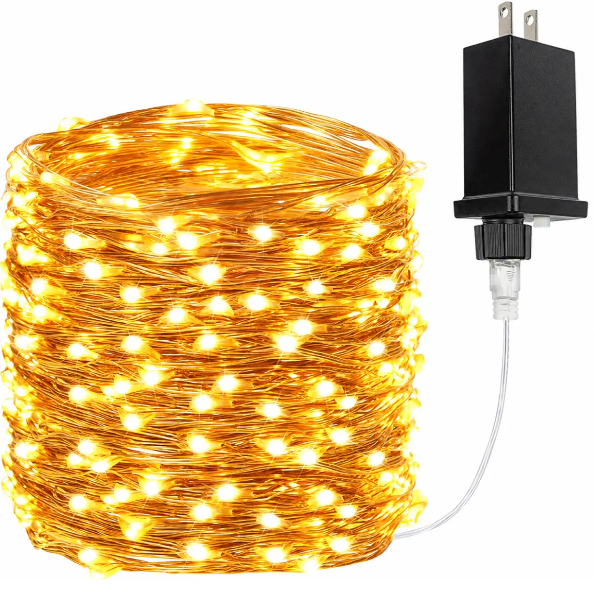 66FT 200 LED Fairy Lights Plug in, 8 Modes Twinkle Lights Warm White Waterproof String Lights Outdoor Indoor, Memory, Timer, Copper Wire, Christmas Lights for Bedroom Garden Party Holiday Decor