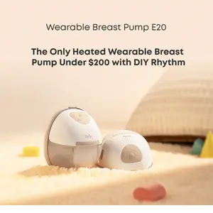 eufy E20 Heated Wearable Breast Pump, 3 Heat Levels, Hands-Free Breast Pump with Innovative HeatFlow, Optimized Rhythm via App, Hospital-Grade Suction, Leakproof, Ultra-Slim and Quiet for in-Bra Use