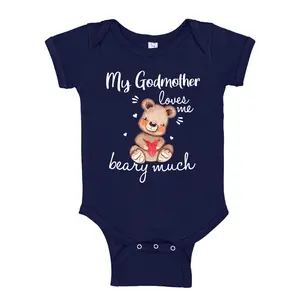 My Godmother Loves Me Beary Much Baby One Piece Bodysuit Or Toddler Shirt Godmother Baptism Gift, Godmother Gift, Godmother Baby Announcement