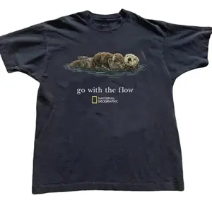 National Geographic Go with the Flow Outdoor Graphic Tee Vintage Nature Exploration Unisex Casual Shirt Adventure Lover Gift