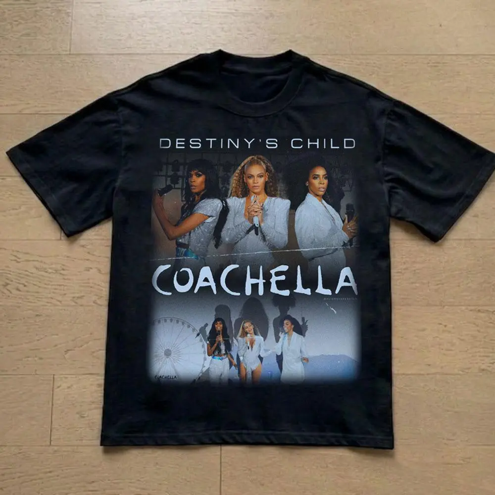 Destiny's Child Girl Group T-Shirt, Retro R&B Graphic Tee, Casual Y2K Streetwear