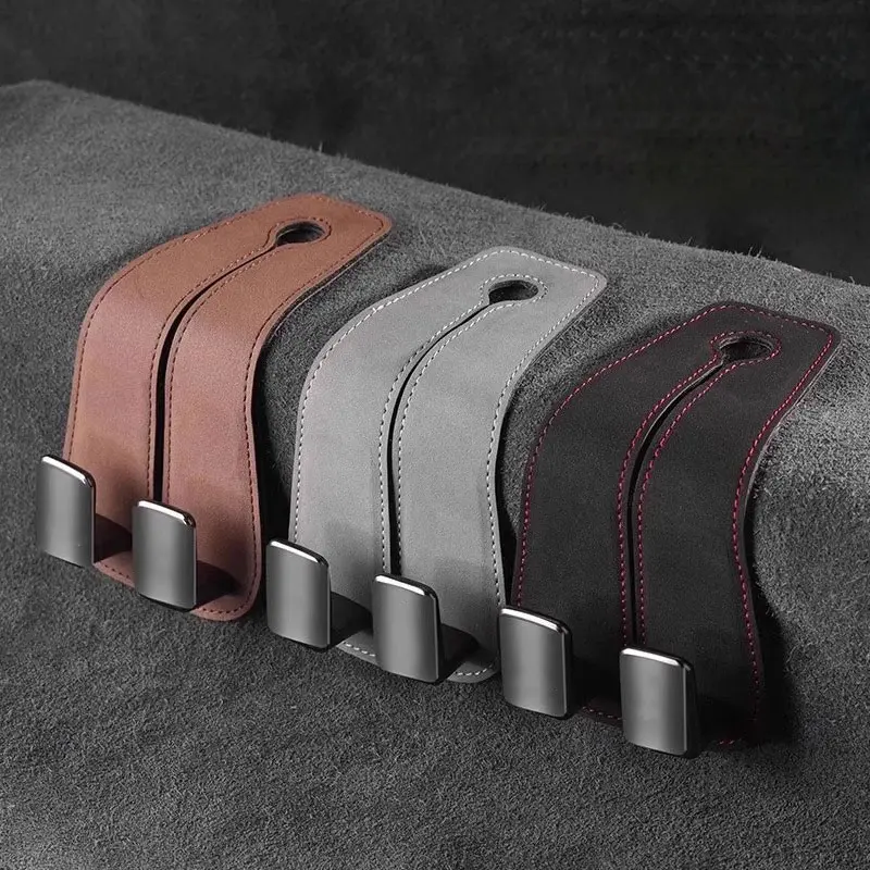Multi-functional hidden double hooks, super load-bearing, non-slip and durable, universal small object storage and folding artifact for the rear seats of the main and passenger seats in the car