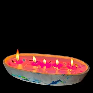 Cosmic Firestone/ Boyfriend/ 12 oz / 110 hours burntime/Decor/ Gift/ Zen /Glass Ambiance/Lead free Glass/ Essential oils/ Fragrance favorite candles