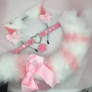 Pink ear necklace Halloween costume kawaii goth