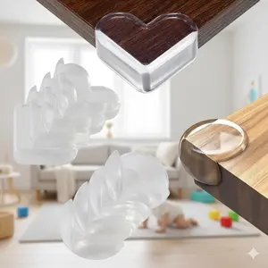 Clear Soft Self-Adhesive Corner Guards - Cushioning Pads for Sofa, Table & Cabinet. Anti-Slip Design, Scratch & Drop Protection, Multi-Use Furniture Safety Buffers, Corner Protectors