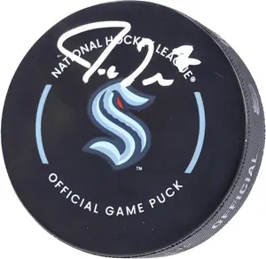 Jordan Eberle Seattle Kraken Autographed Official Game Puck - Fanatics Authentic Certified
