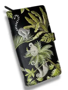 Shag Wear Canada Vegan Leather Wallet Bifold Sloth Lemur Monkey