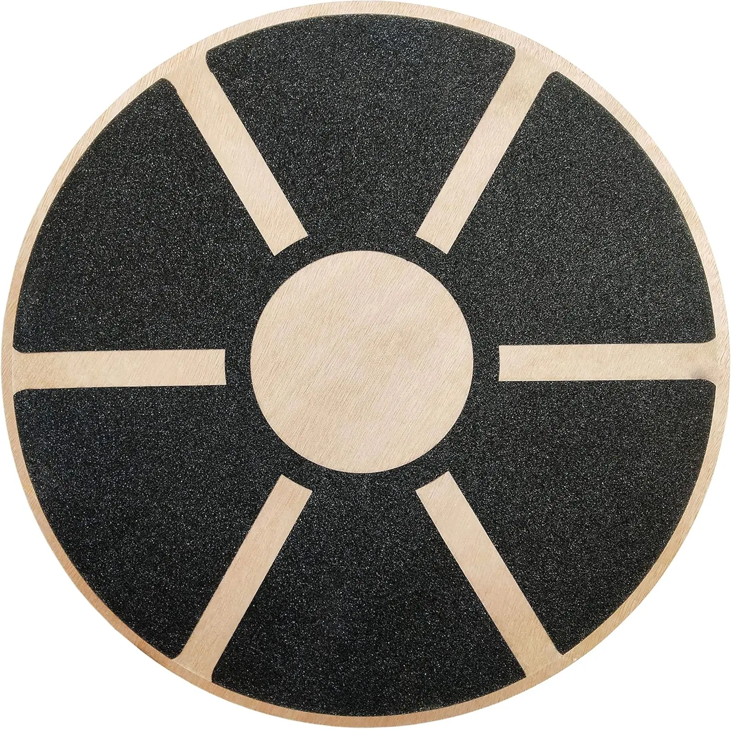 15.55 in Wood Wobble Balance Board - Non-Slip Textured Grip, Sturdy Build, 360° Full Rotation Stability Trainer, Core Strength Training, Compact & Versatile, Fits Desks Home Gym Equipment (2 Months Reference) for Surfers, Physical Therapy