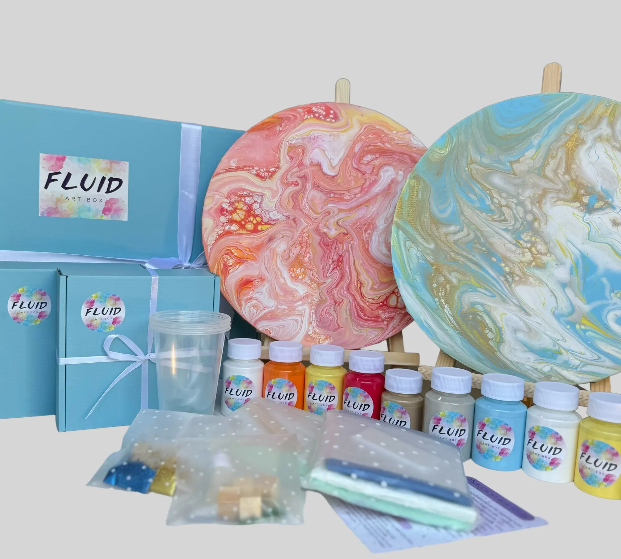 Fluidart Box Circle Duo Art Kit. Best gift for everyone.