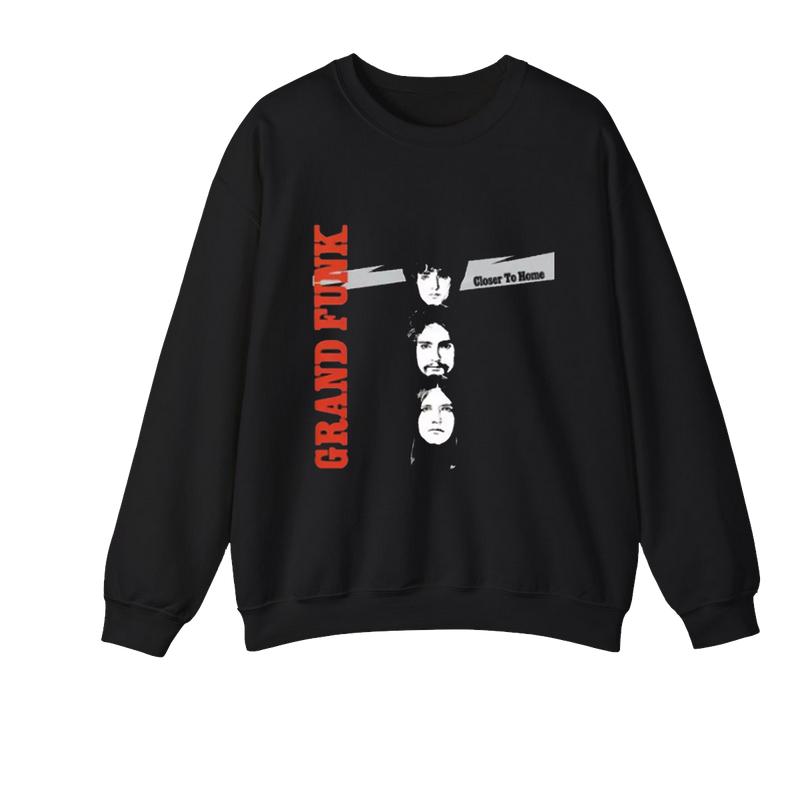 Grand Funk Railroad Band Close To Home Black T-Shirt/ Sweatshirt, Gift Lovers, Unisex Heavy Cotton Fabric, Menswear Top, Daily Matching Streetwear