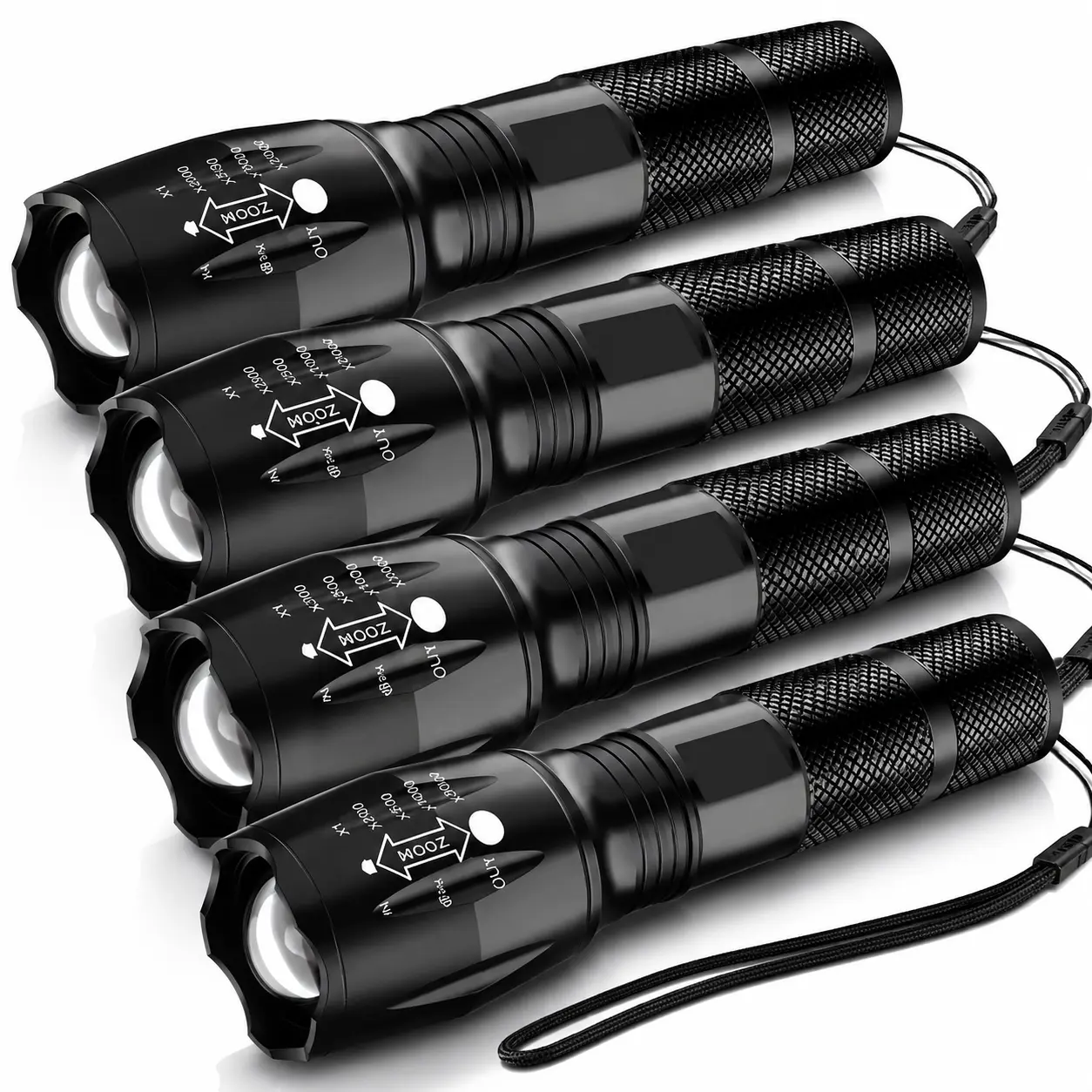 4 Pack LED Flashlights | Portable Handheld Light Set for Home, Car, Garage, Camping & Everyday Use