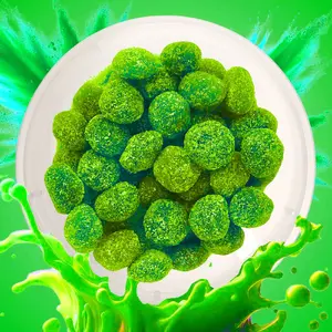 Sour Green Apple Gushiez 6oz Jar - Sour Candy -  sour snack | Chamoy Calavera sour snack sour belt sweet tiktok viral