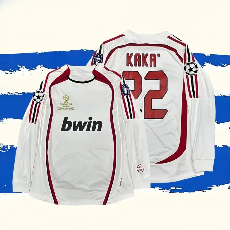 2006/07 Season Away Retro White No. 22 Kaka Fan Edition Long/Short -Sleeve Jersey