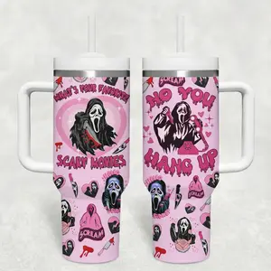 Halloween Ghostface Scream Movies Custom Cup 40 oz 20 oz Tumbler With Handle