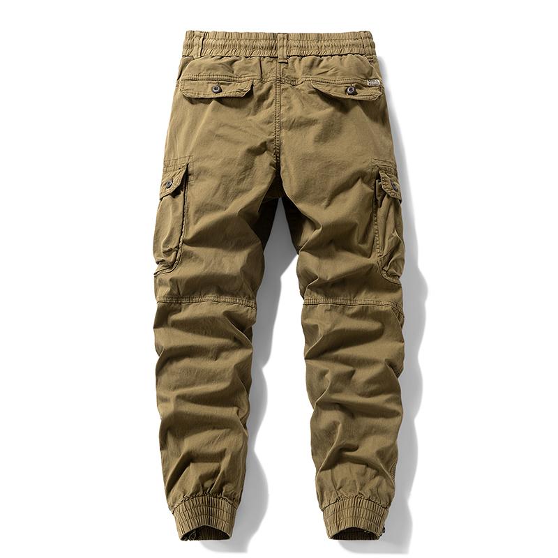 Versatile trendy functional cargo pants for men &mdash; drawstring cuffs, multiple pockets, retro outdoor casual style