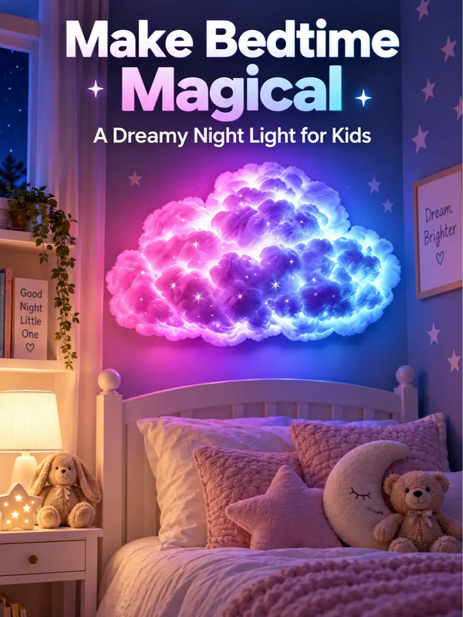 DIY RGB Cloud Light, 3D Thundercloud LED Wall & Ceiling Light, Color Changing Ambient Mood Light for Bedroom, Gaming Room, Dorm, Party & Aesthetic Room Decor Christmas Room Decor