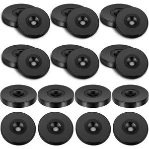 20 count Black Tag Stickers  Metal Round Tags Sticky 30 x 4.5 mm Hole, Compatible with NFC NTAG213 Enabled Cell Phones and Devices