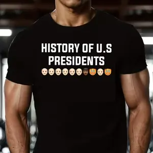 "History Of U.S Presidents" Meme T-Shirt, Funny Political Emoji Graphic Tee
