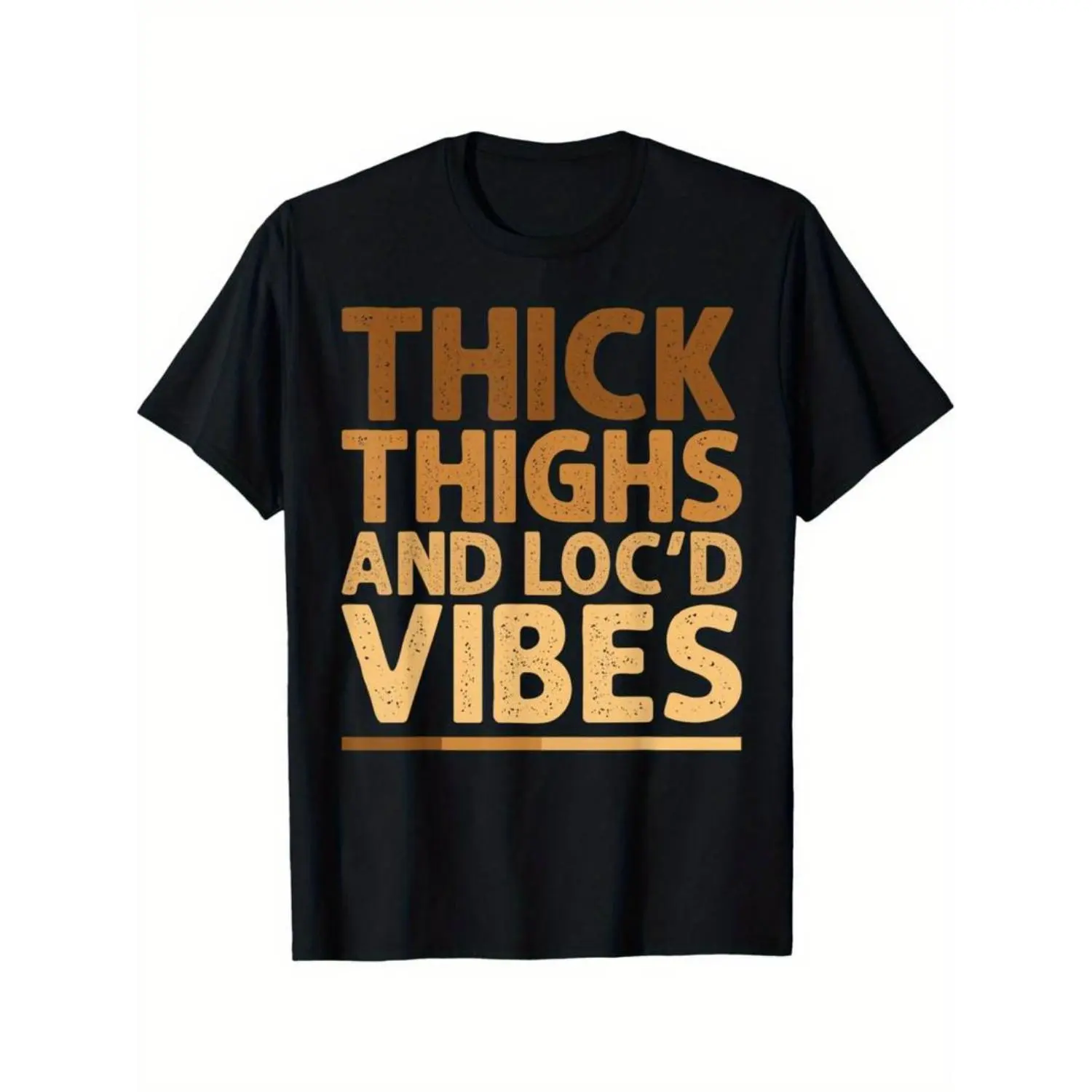Thick Thighs and Loc'd Vibes Graphic T-Shirt for Women - Casual Oversized Fit