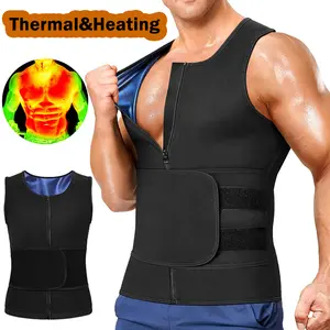 Men Sweat Shaper Waist Trainer Shapewear Sauna Tank Top Shirt Workouts Fitness Sports Vest Gym Excerise Shirt, Men Compression Sweat Enhancing Vest