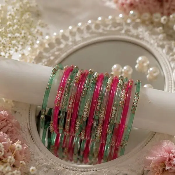 Stone jelly bangles