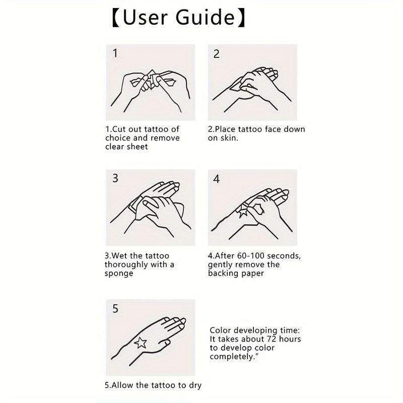 6 Large Herbal Tattoo Stickers, Including 1 Sun and Moon Element and 5 Random Styles, Lasts 7-15 Days, Waterproof and Anti-Friction, Realistic Effect, Suitable for Those Who Don't Want Tattoo Pain 6 Large Herbal Tattoo Stickers, Including 1 Sun and Moon Element and 5 Random Styles, Lasts 7-15 Days, Waterproof and Anti-Friction, Realistic Effect, Suitable for Those Who Don't Want Tattoo Pain