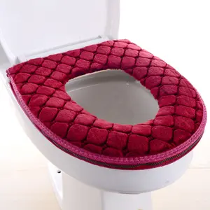 Bathroom Toilet Seat Cover Soft Warm Plush Toilet Cover Seat Lid Pad Home Decoration Toilet Seat Cover