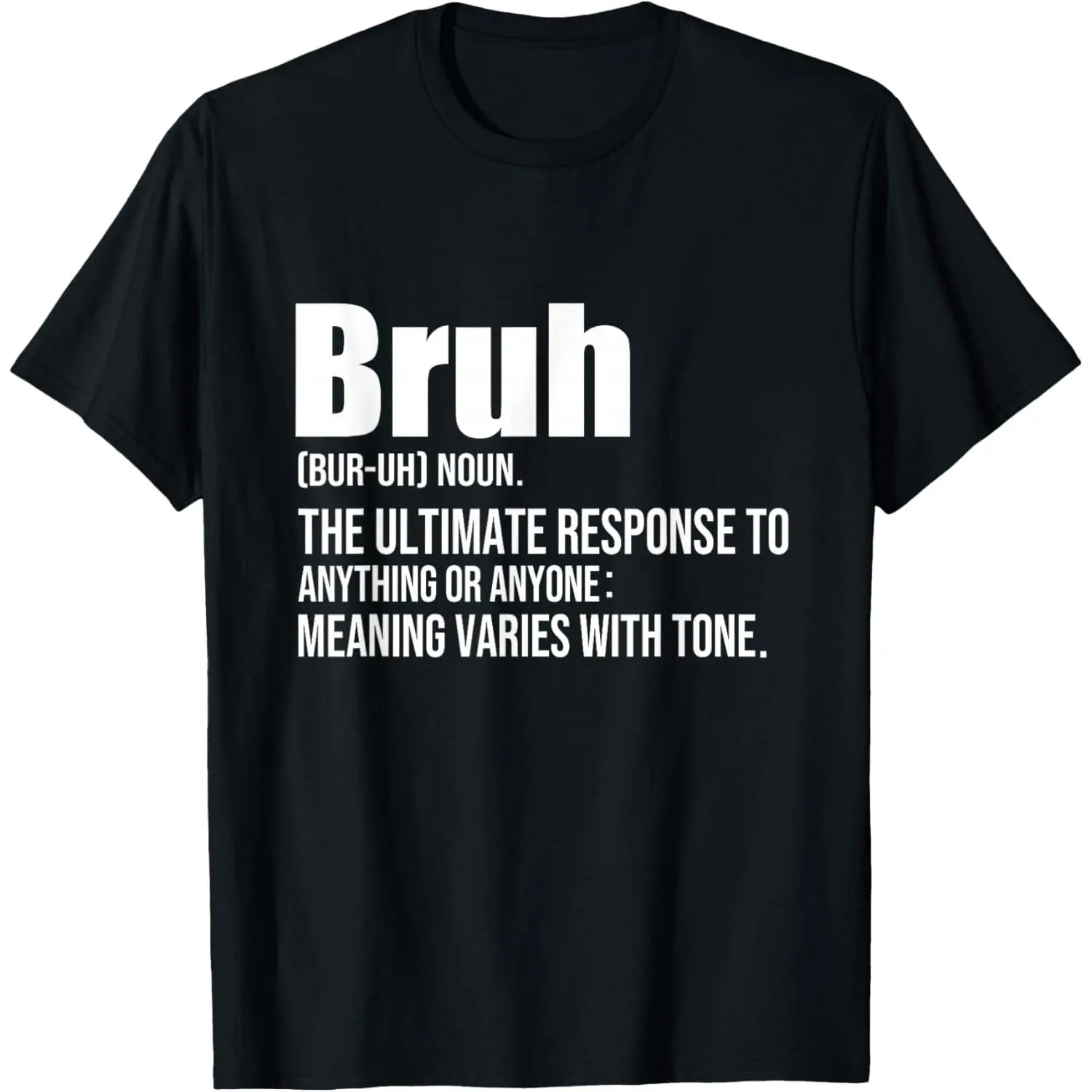 100%cotton Bruh Definition Hilarious Funny Bruh Saying  T-Shirt