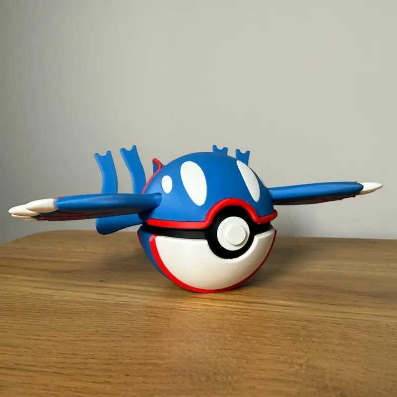 #0382 Kyogre Ball - Made to Order, High-Quality PLA, 3D Printed Pokeball Figure