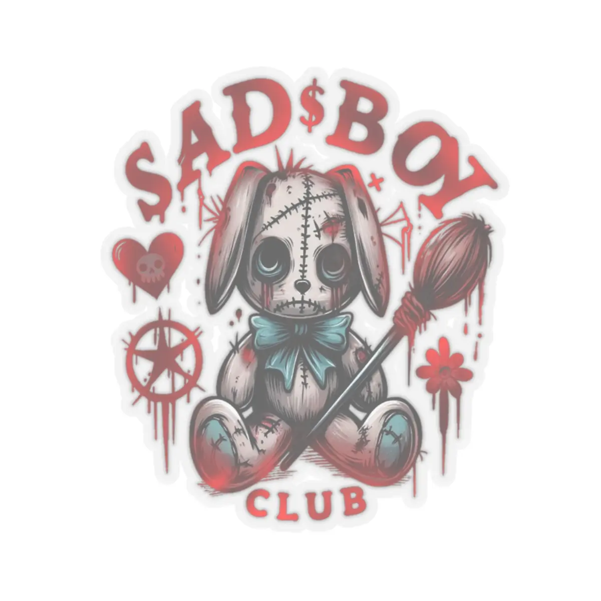 1st Edition Sad Boys Club Kiss-Cut Stickers *Red*
