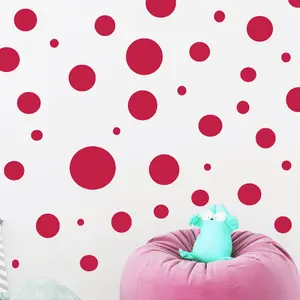 Polka Dot Wall Decals-  Red Wall Decor Sticker