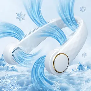 mist,Semiconductor-Cooled Neck Fan, USB-Rechargeable, Blade-Less Air Conditioner Fan, Portable Outdoor Neck Fan,handheld,high-speed,turbo,,strong,wind,low,noise,powerful,,multifunctional,cordless,,ventilador,,clip,hum,personal,camping,handheld ,ad,7-,desk