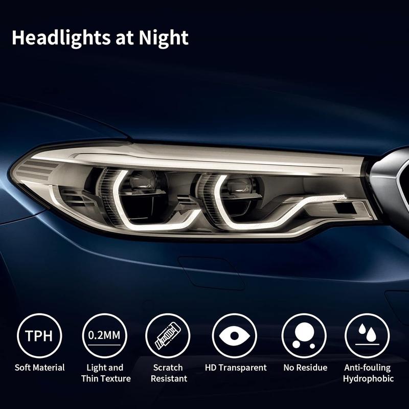 1 X 5ft Car Light Tint Film, with Squeegee & Cutter Cuttable&Stretchability Car Headlight Taillight Fog Light Vivid Vinyl Wrap Protector,Non-Marking Self-Adhesive Decals Car Decor Red/Black/Blue