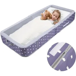 An Portable Folding Foam Cot for Toddlers, Travel-Friendly Bed with Sides for Kids 18 Months to 5 Years (Rectangular, Crown Design) Foldable Baby Changing Table 6-36 Inflatable Floor Chair with Air Pump auto swing Convertible Crib with Support Base