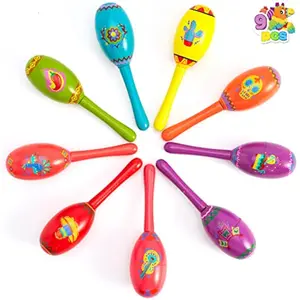 9 Pcs Fiesta Wooden Maracas 9 Designs Noisemaker for Cinco De Mayo Party Favors, Mexican Musical Fun, Carnivals, Taco Tuesday Event, Mexican Decorations, Luau Party