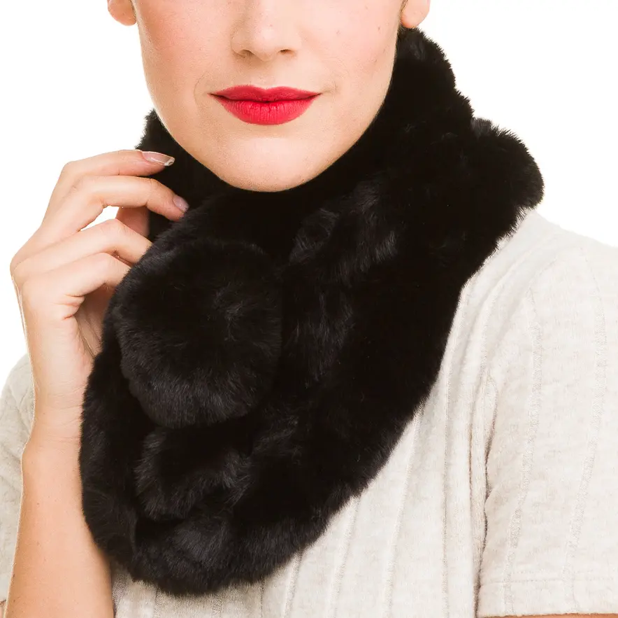 Fur Collar Scarf for Women Faux Fur Scarves Neck Shrug