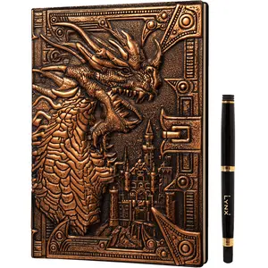 LYNX 3D Faux-Leather Notebook / Journal - For RPGs like Dungeons & Dragons (D&D), Pathfinder etc for DM & Players