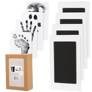 New Deal - 4-Pack Clean-Touch Ink Pad Kit, Mess-Free Inkless Hand and Footprint Kit, Baby Foot Printing Kit, Cat and Dog Paw Print Kit, Suitable for Babies and Pets