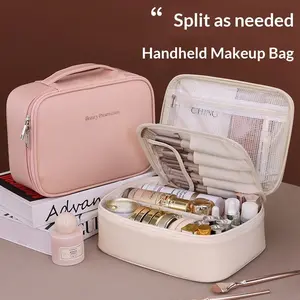 Large Capacity Makeup Bag, Multi-Functional Cosmetic Organizer, High-Quality Design, Detachable Makeup Pouch, Handheld Cosmetic Pouch, Unique Style, Cosmetic Travel Bags