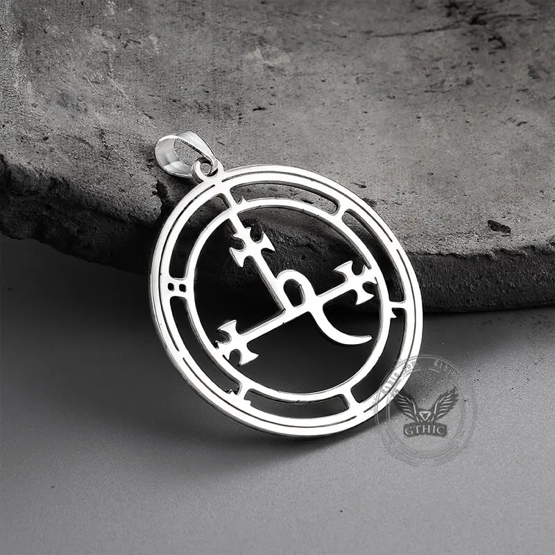 GTHIC Sigil of Lilith Stainless Steel Necklace for Women Fashion Accessory Daily Wear