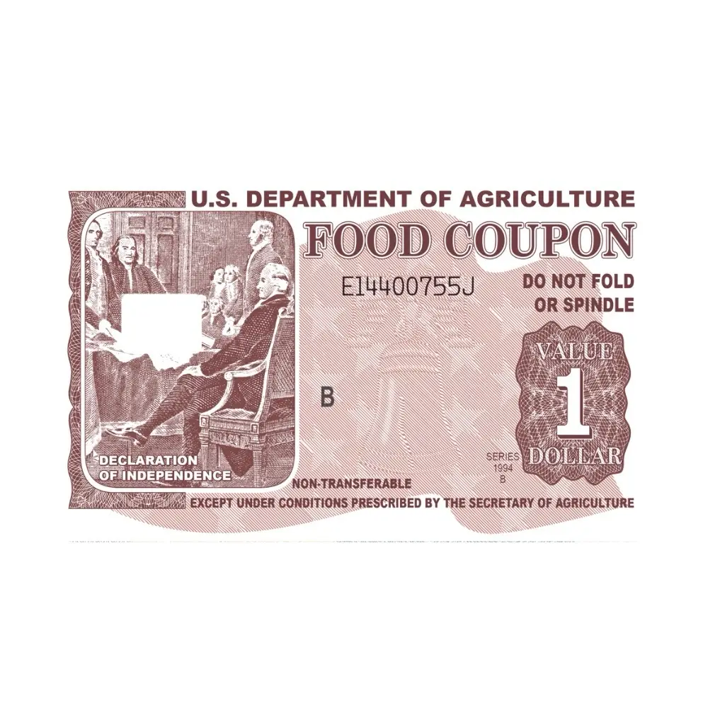1 buck Food Stamp Sticker for card skin decal ebt debit credit sticker obsession funny