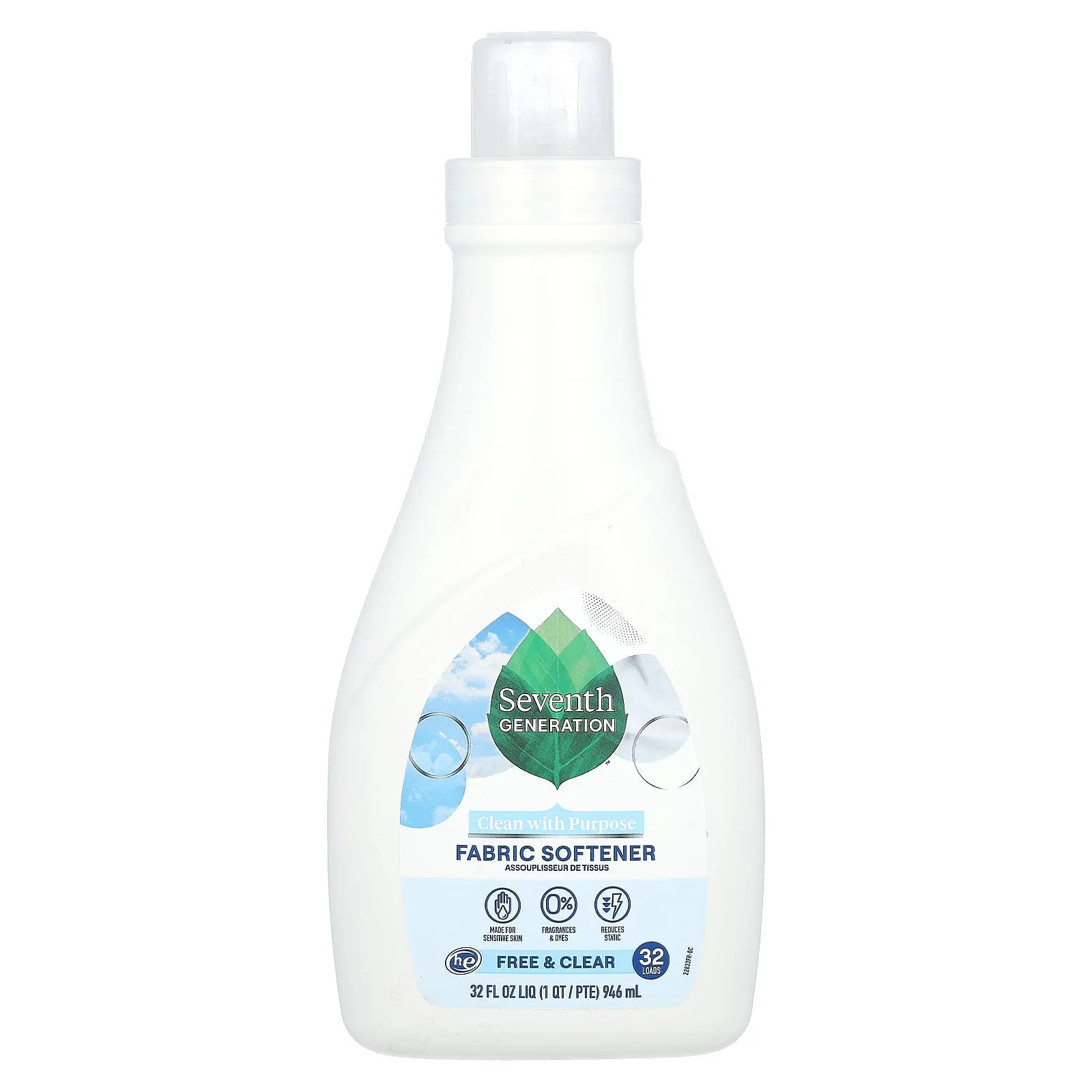 Seventh Generation Fabric Softener, Free & Clear, 32 fl oz (946 ml)