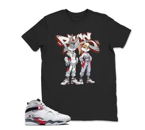 AJ8 Bugs Colorway Matching Shirt White Graphic Tee for Sneakerheads