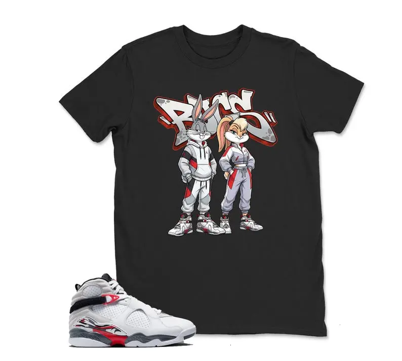 AJ8 Bugs Colorway Matching Shirt White Graphic Tee for Sneakerheads