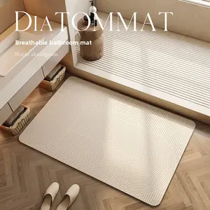 Household diatom mud bathroom water-absorbing non-slip floor mat, wear-resistant, dirt-resistant, wash-free quick-drying foot mat at the door of the bathroom
