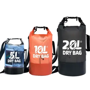 Outdoor large-capacity semi-permeable waterproof bucket backpack Outdoor camping rafting mountaineering backpack