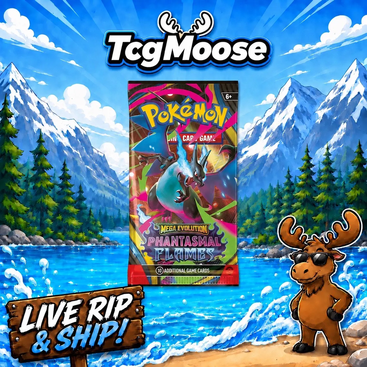 Pokemon Mega Evolution Phantasmal Flames Booster Packs (LIVE RIP)