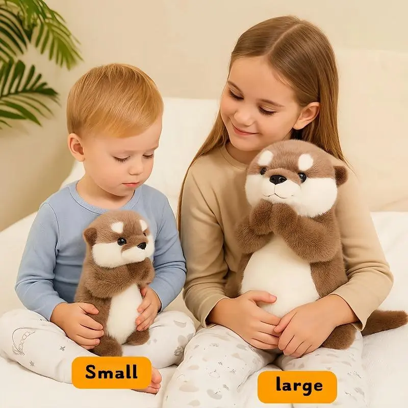 Cartoon Cute Otter Plush Toy, Unisex Soft Stuffed Animal with Gentle Touch, Perfect Doll Gifts for Kids, Baby Shower Present, Baby Room Decor